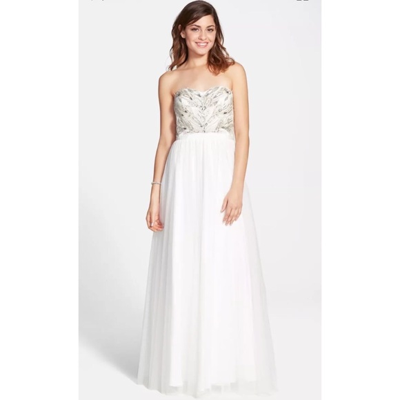 Aidan Mattox Beaded Deco Dress